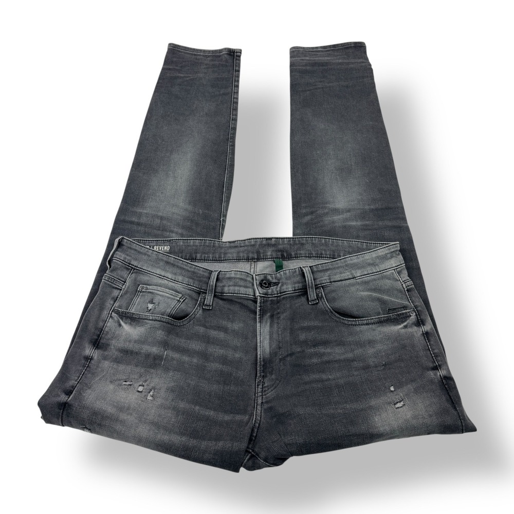 G Star Raw‎ Revend Skinny Fit Distressed Grey Mens Jeans Size 38x35